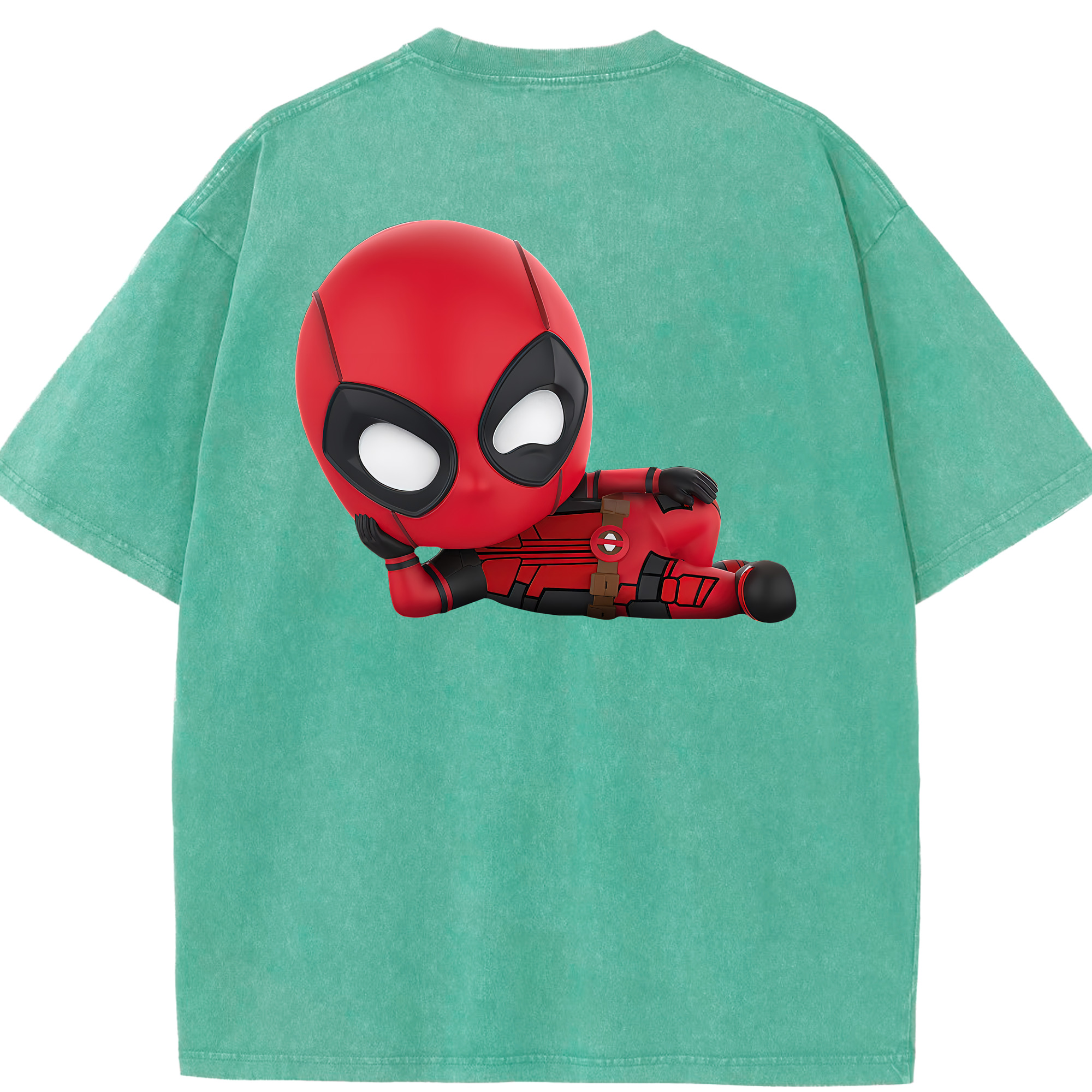 （画像用） Deadpool デッドプール 綿100% ヴィンテージ風 半袖Tシャツ（背面プリント）